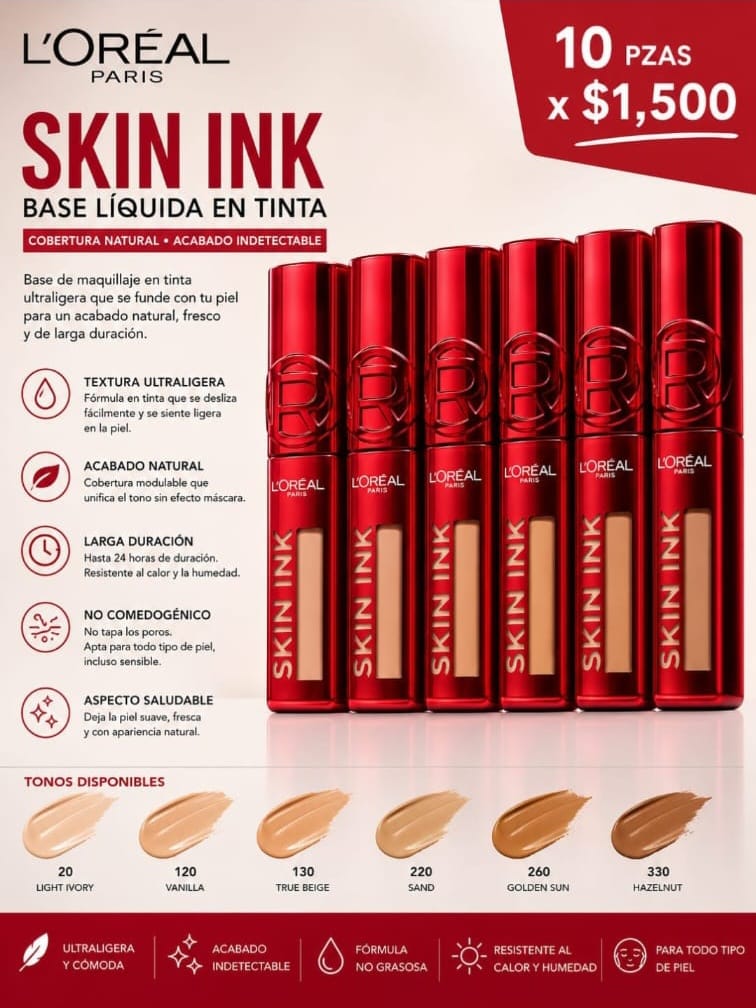 L'Oréal Paris Skin Ink – Base Líquida en Tinta
