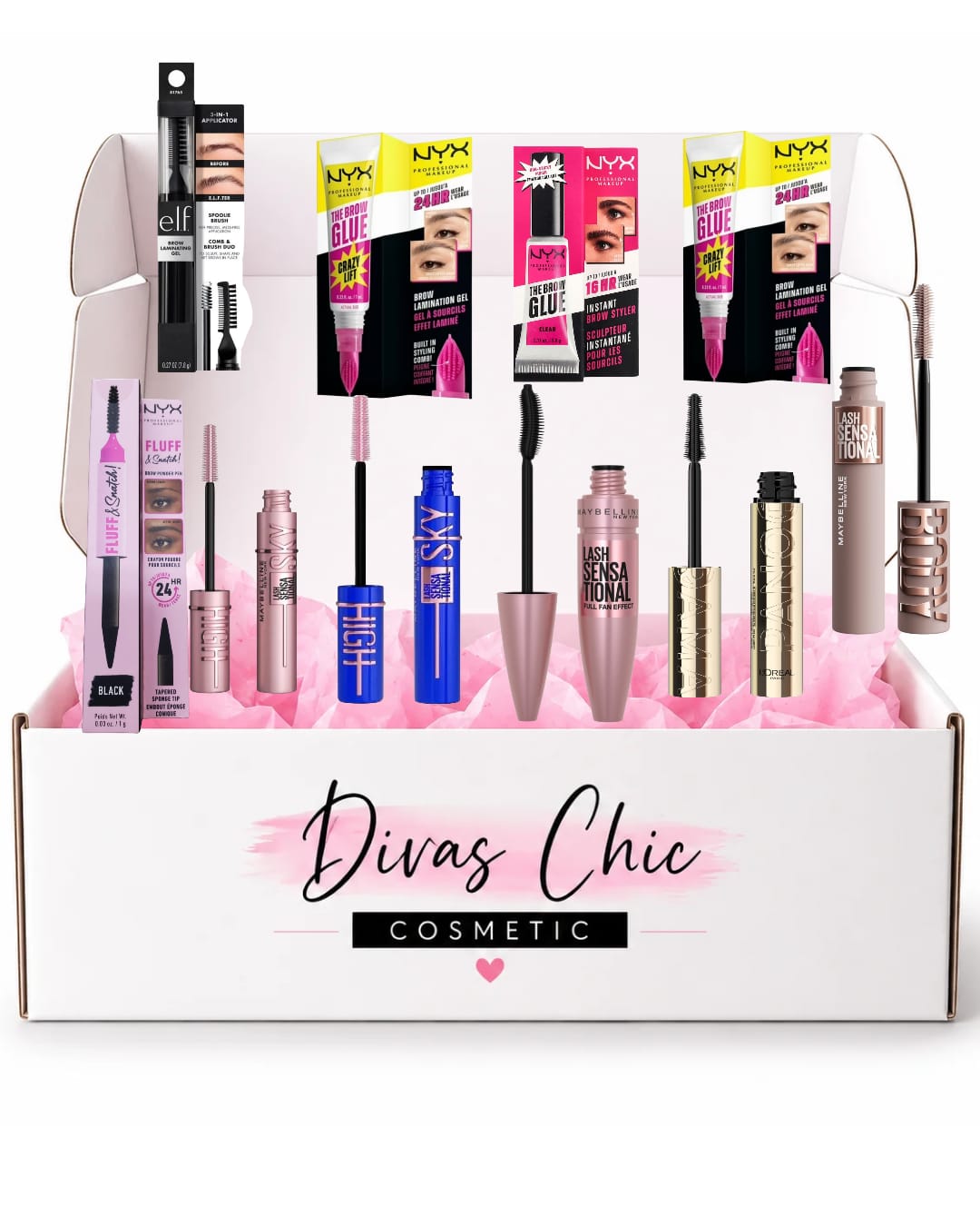 KIT RIMMEL Y GELES PARA CEJA... MAYBELINE,LOREAL,ELF,NYX