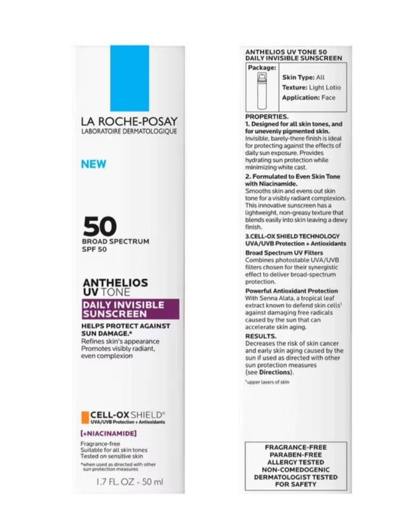 🧴✨ La Roche-Posay Anthelios UV Tone Daily Invisible Sunscreen SPF 50 ✨🧴