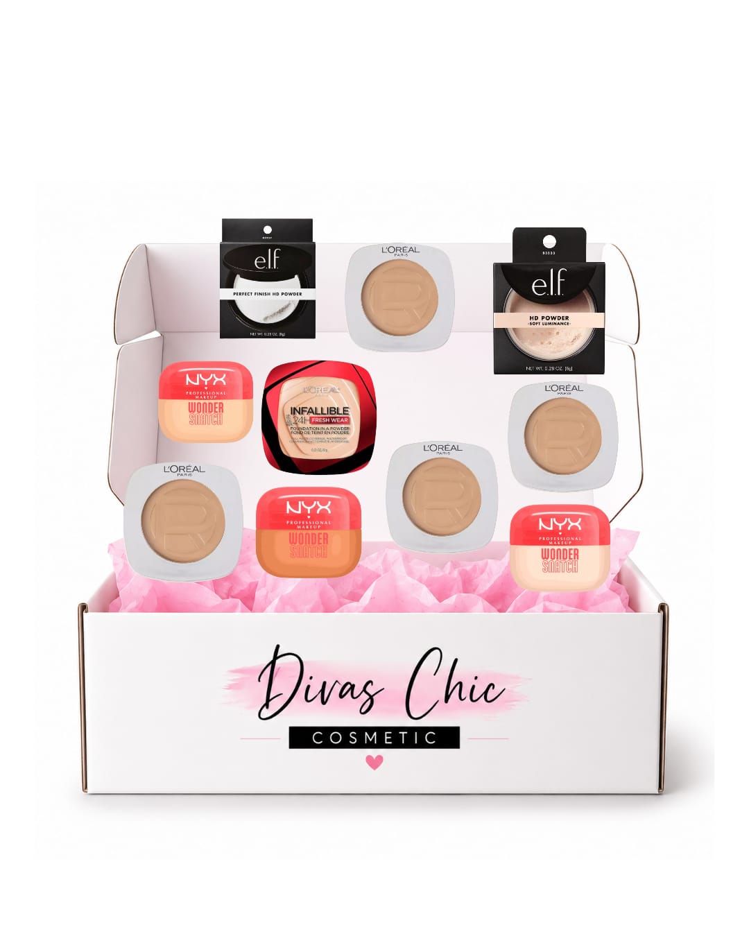 ✨🩷 Polvos Faciales – ¡El acabado perfecto para tu maquillaje! 💖 - KIT 10 PZ