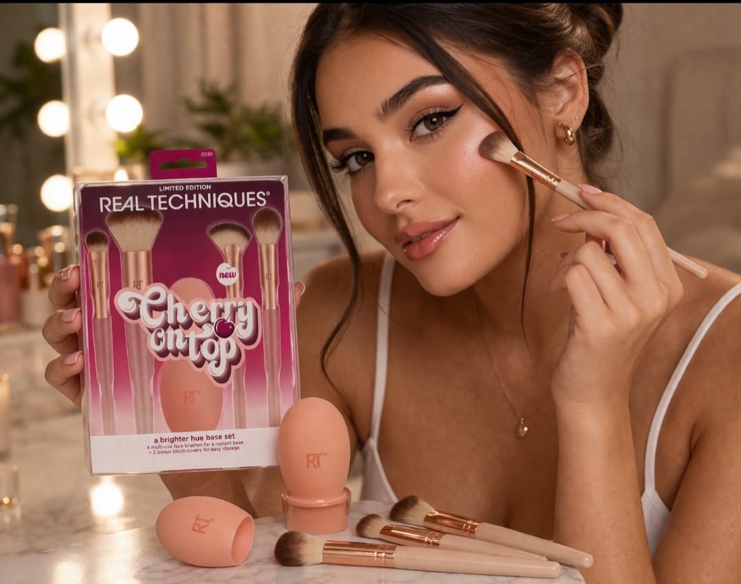 🍒 Set de Brochas Real Techniques x Cherry On Top – Edición Limitada