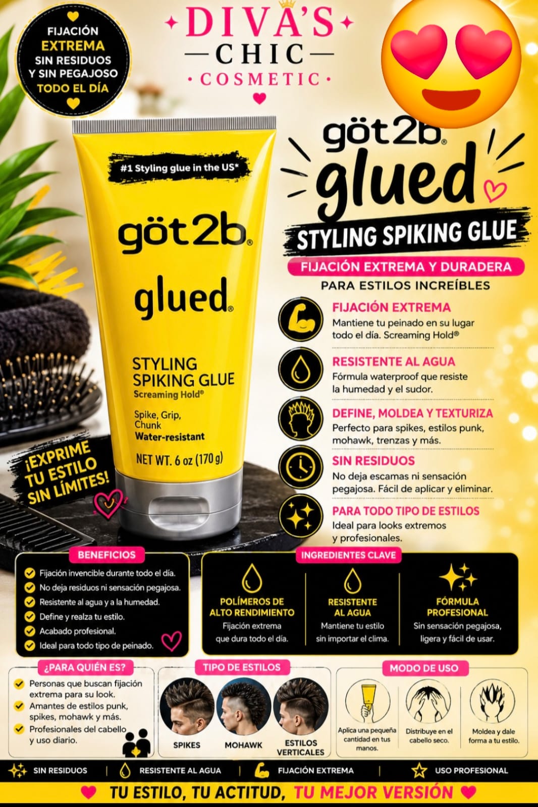 Got2b Glued Styling Spiking Glue