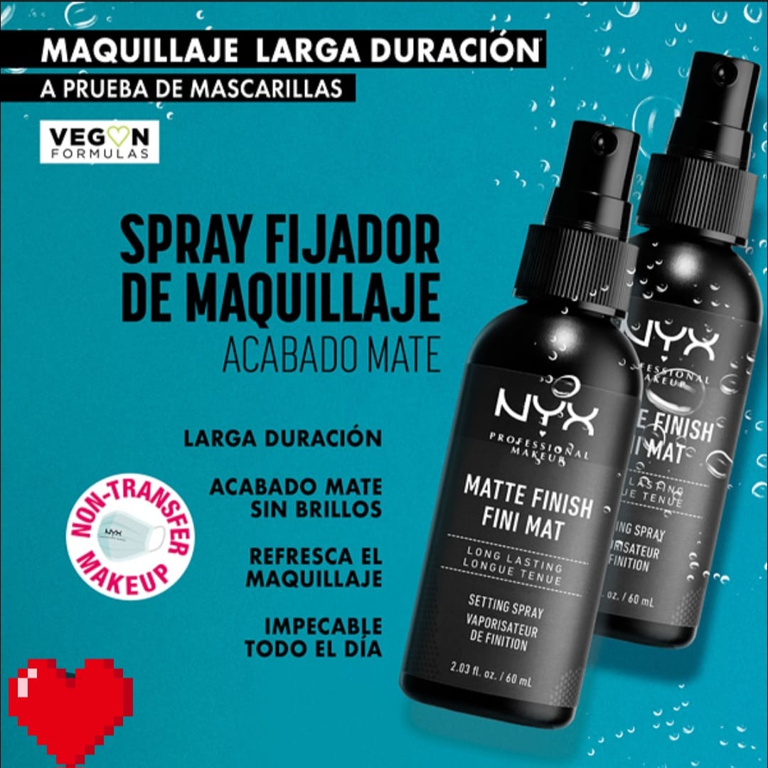 Spray Fijador de Maquillaje Mate – Matte Finish NYX Professional Makeup