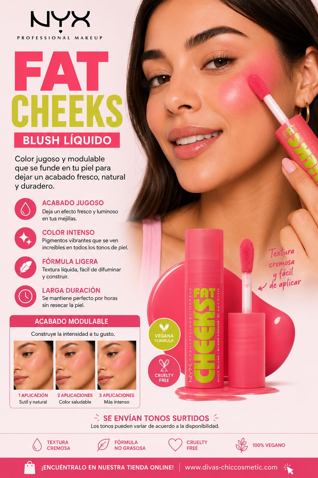 NYX Fat Cheeks – Blush Líquido