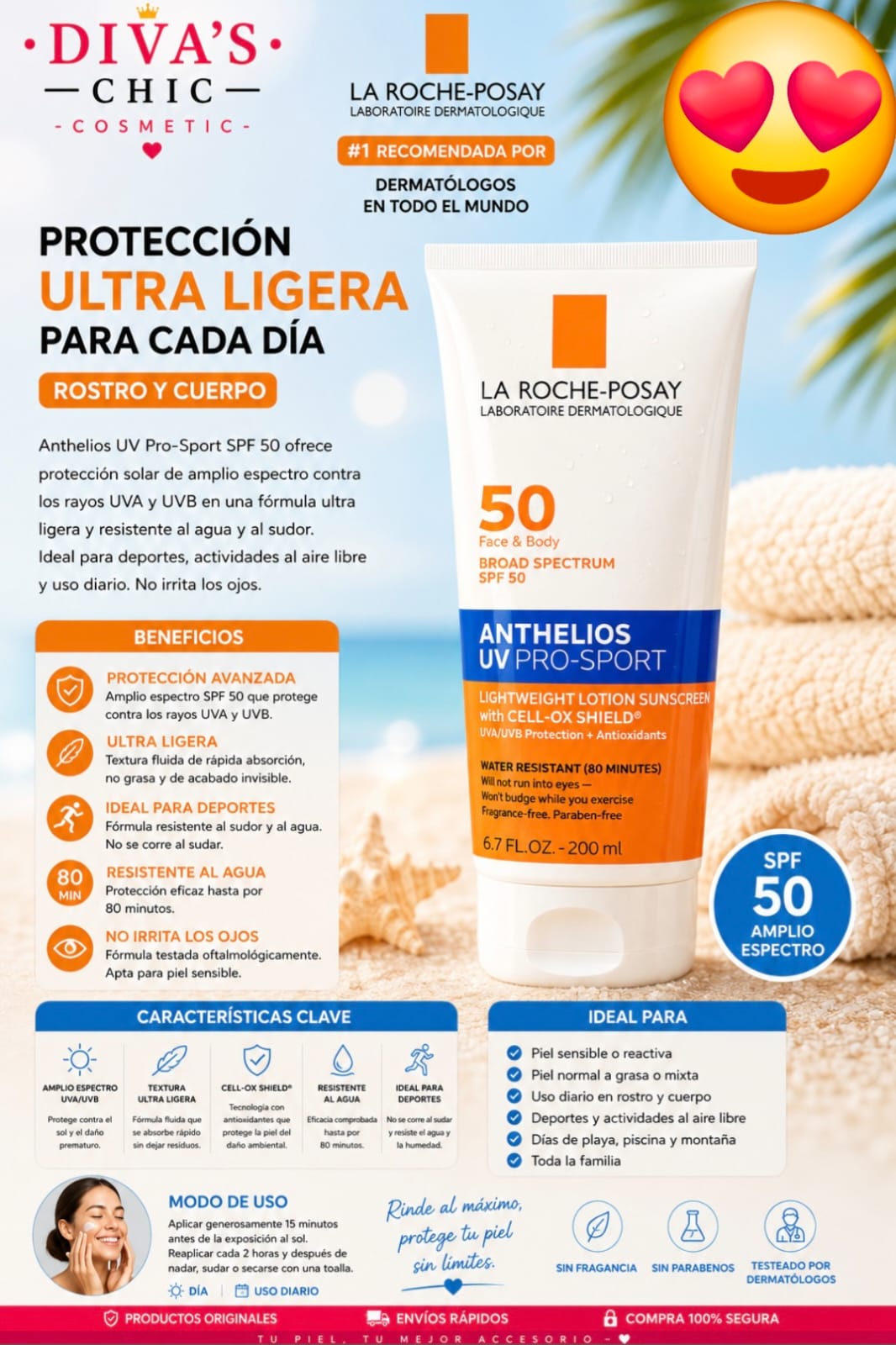 ☀️ La Roche-Posay Anthelios UV Pro-Sport SPF 50 Face &amp; Body