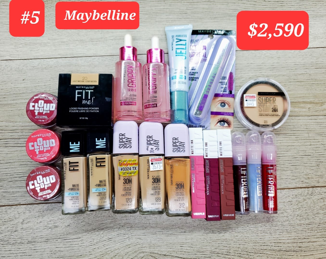 LOTE # 5 - MAYBELLINE 20 PZ