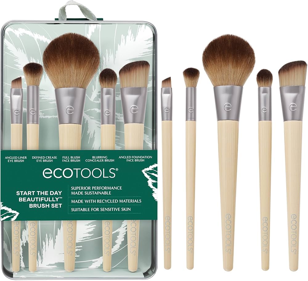EcoTools, Start The Day Beautifully Kit, Set de Brochas para Maquillaje