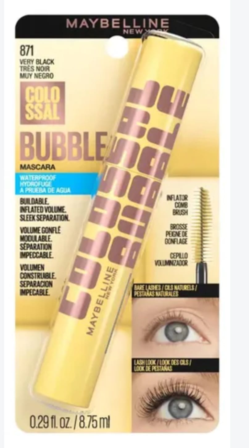 💛✨ MAYBELLINE NEW YORK – COLOSSAL BUBBLE WATERPROOF MASCARA ✨💛