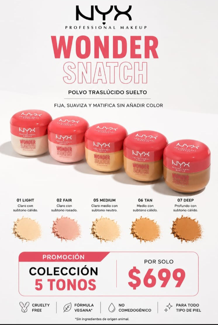 💖✨ NYX Wonder Snatch – Colección Completa de Polvos Traslúcidos ✨💖