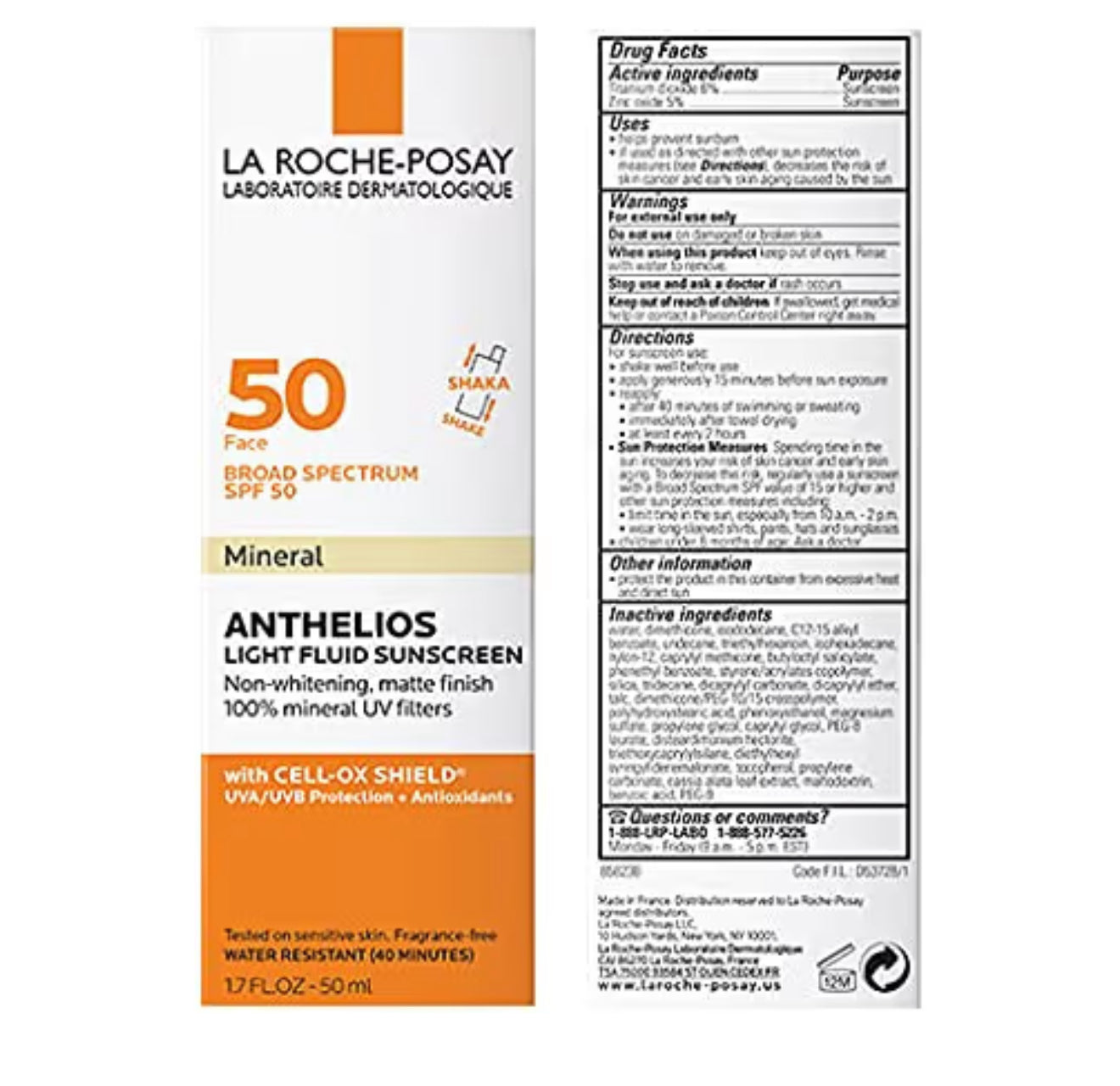 ANTHELIOS MINERAL ZINC OXIDE SUNSCREEN SPF 50