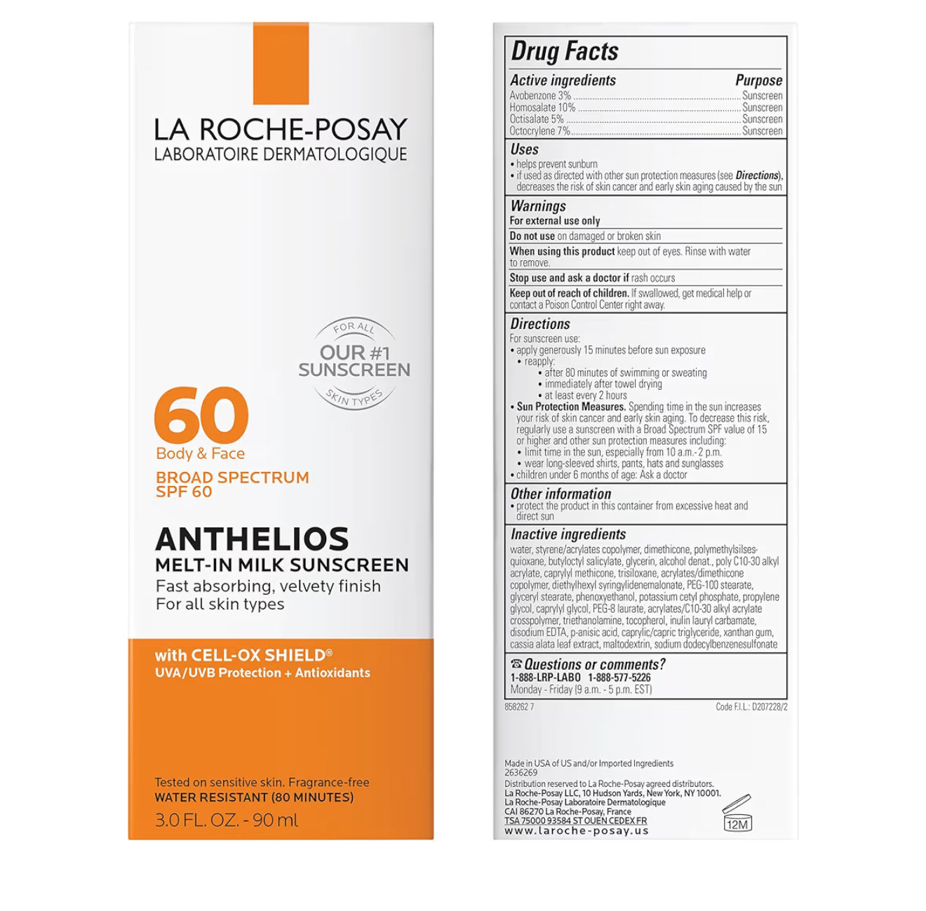 ANTHELIOS MELT-IN MILK SUNSCREEN SPF 60 (90 ml)