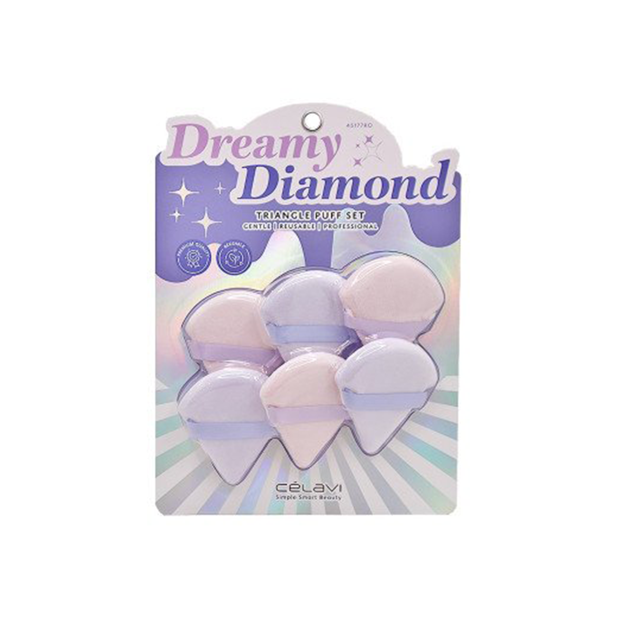 SET DE TRIANGULOS PUFF MORADOS 6 PZAS