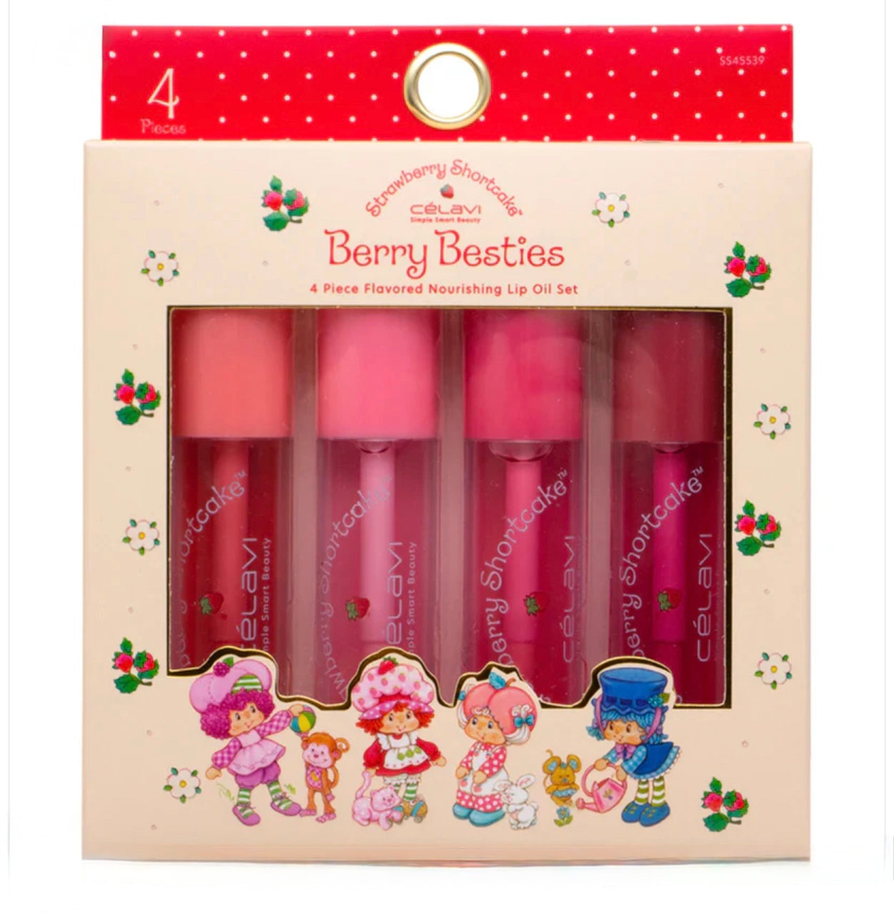 Berry Besties Set 4 Pz Lip Oil Strawberry Shortcake - Celavi