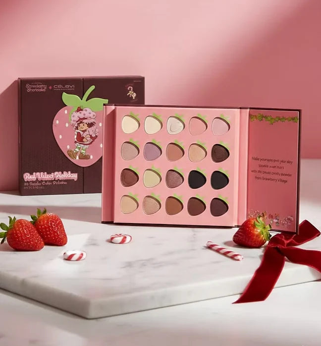 Celavi Paleta de sombras Red velvet holiday Fresita Strawberry Shortcake