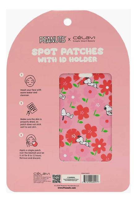 Parches Anti-acné Snoopy 18 Pzas + Porta Credencial Celavi Momento De Aplicación Día/noche Tipo De Piel Todo Tipo De Piel