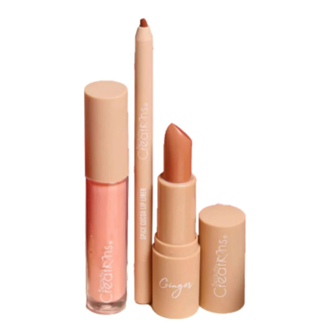 Combo labial gloss, labial y delineador de labios warm wishes