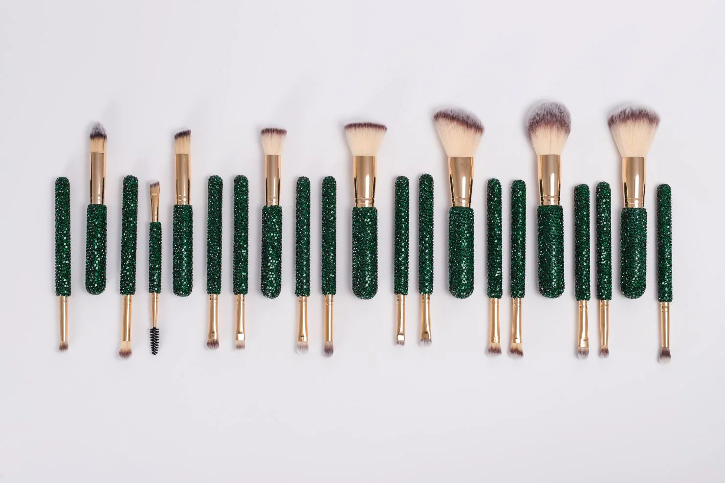 EMERALD GREEN BLING Mega Glitz & Glam | 30pc Essentials Collection Brush Set |