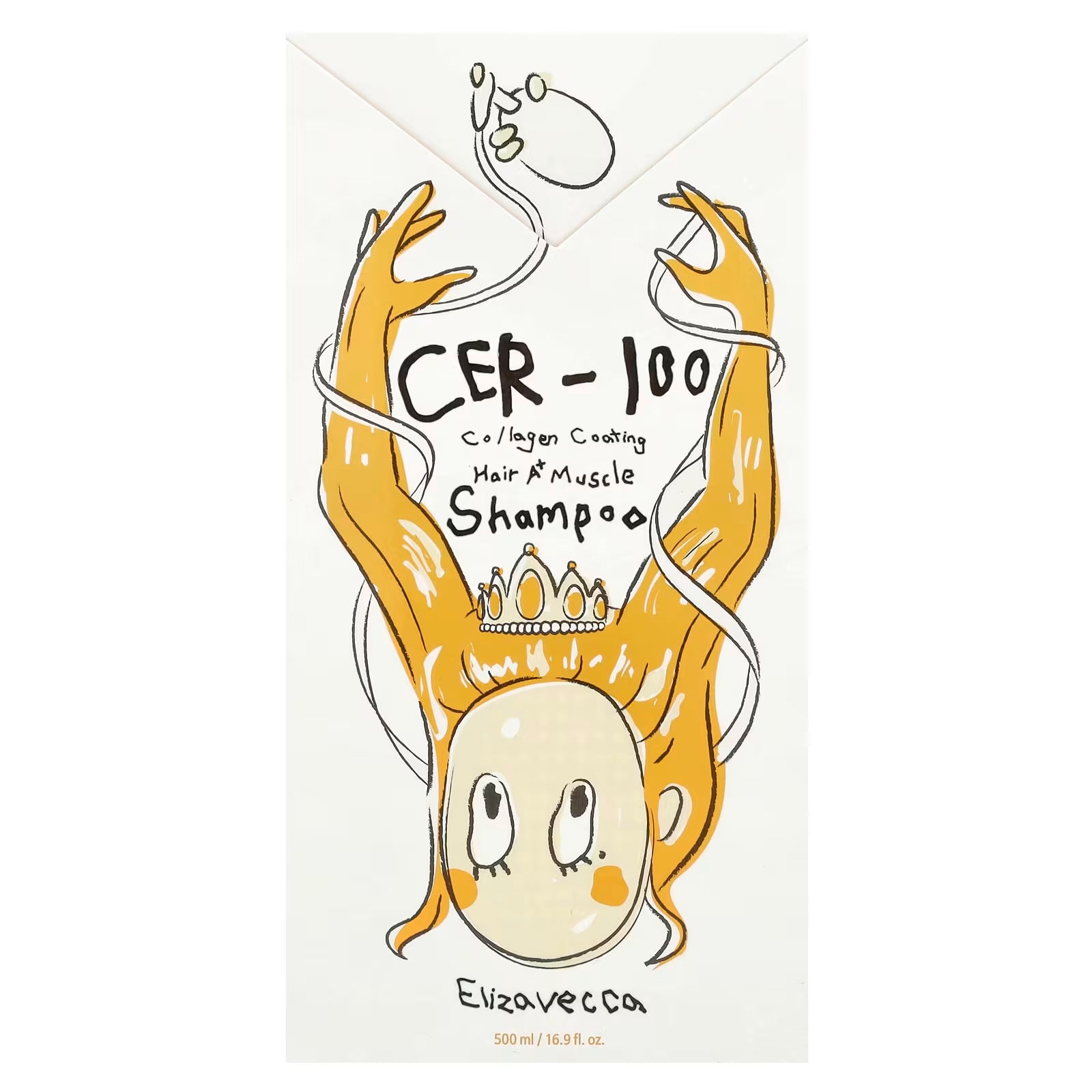 CER-100 Champú con recubrimiento de colágeno para el cabello y la musculatura A+, 500 ml (16,9 oz. líq.)