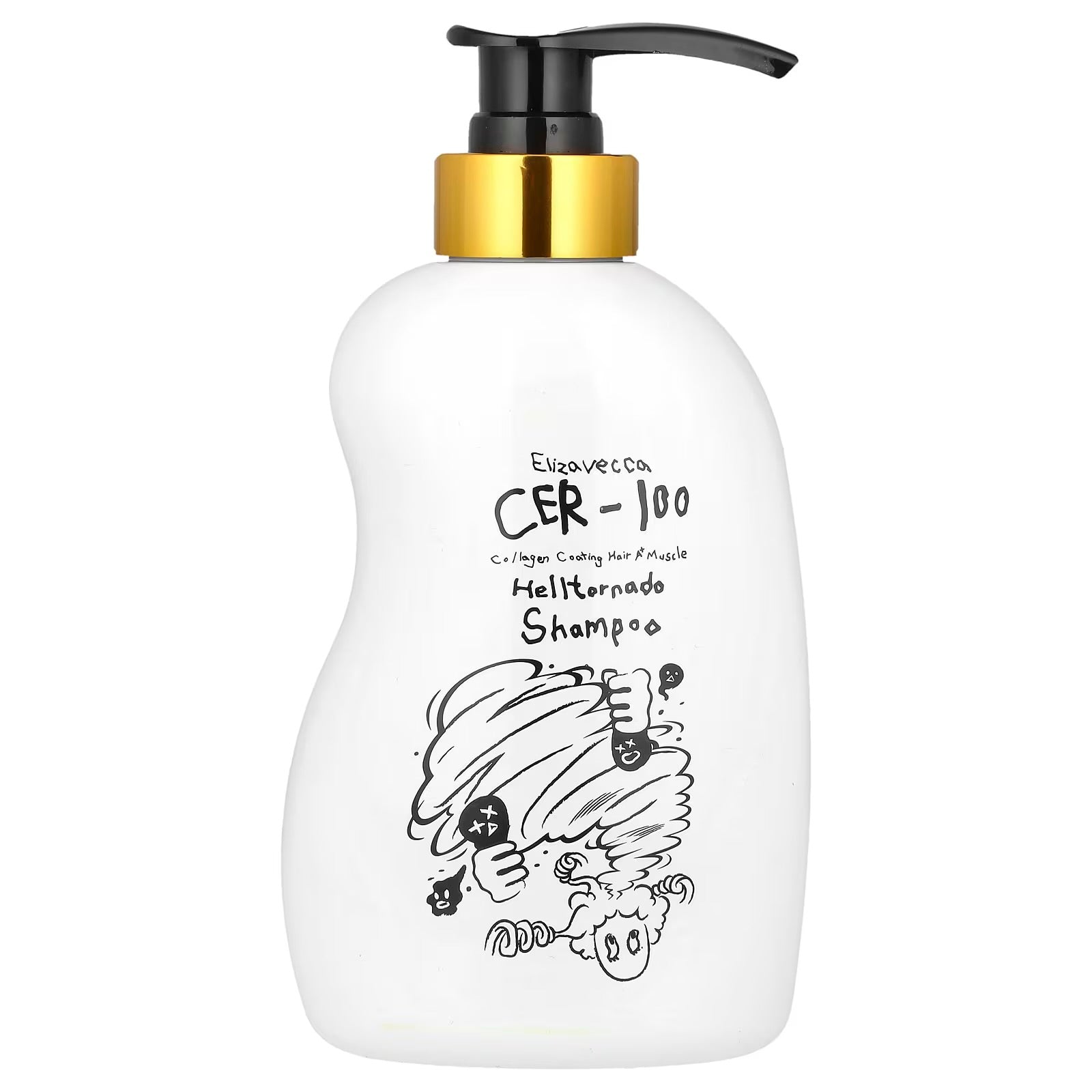 Cer-100, Champú Helltornado para recubrimiento de colágeno, cabello A+ y músculos, 500 ml (16,9 oz. líq.)