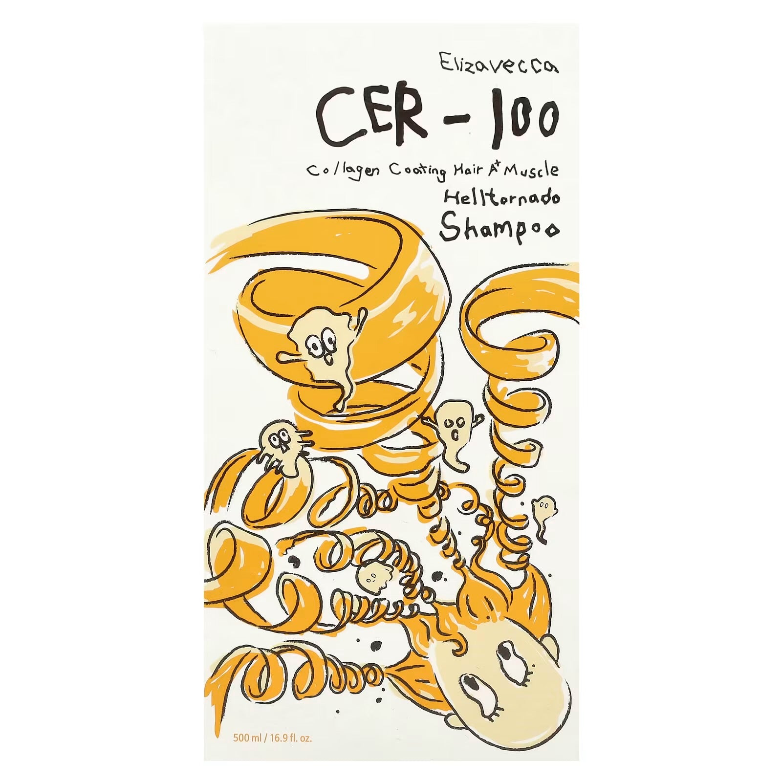Cer-100, Champú Helltornado para recubrimiento de colágeno, cabello A+ y músculos, 500 ml (16,9 oz. líq.)