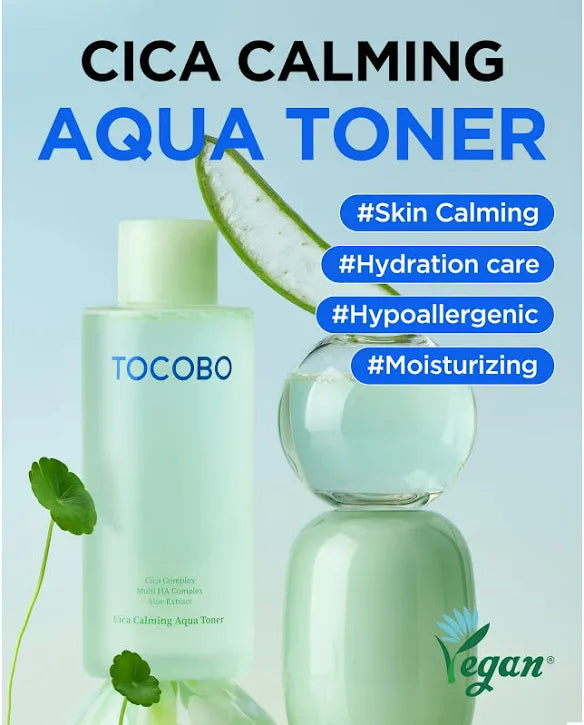 TOCOBO - Cica Calming Aqua Toner 200 ML | Tonico Calmante Piel Sensible Y Acne