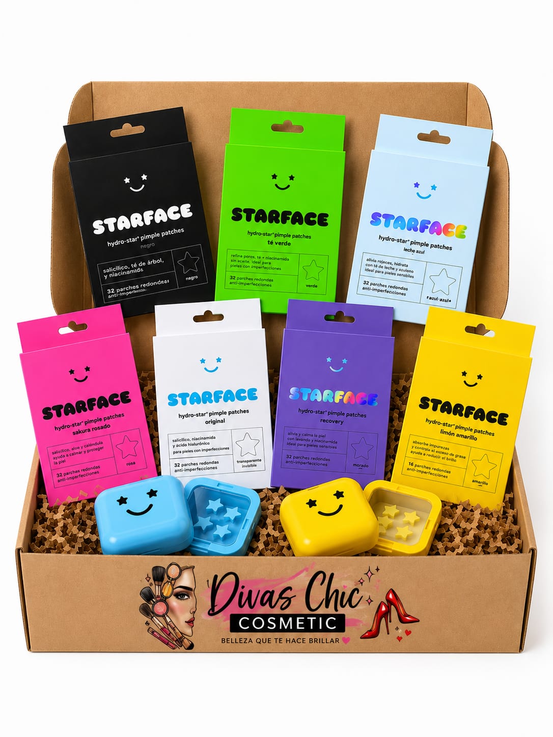Kit Starface Hydro-Star Patches – kit 10 pz cajas y estuches