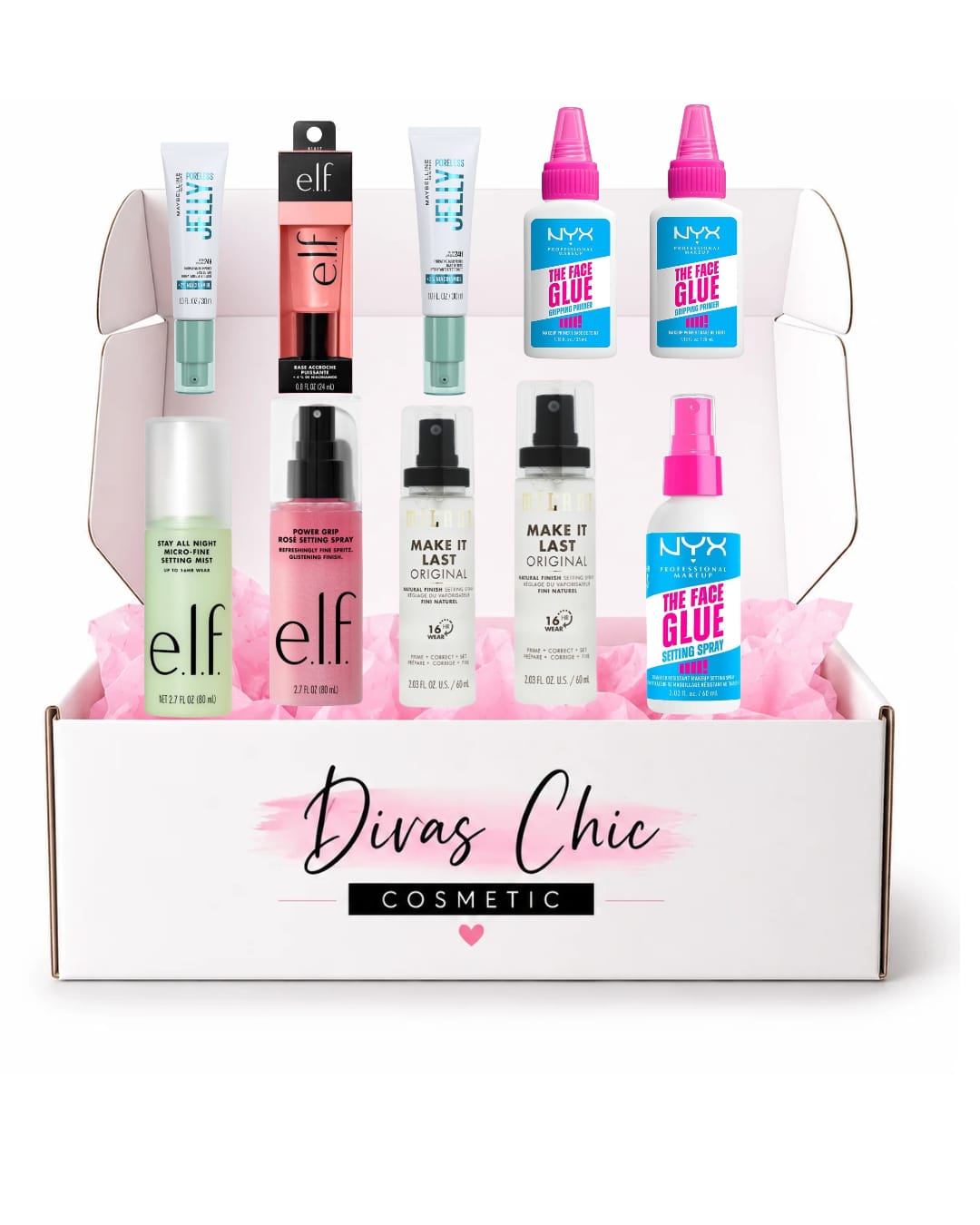 KIT PRIMER Y FIJADORES&nbsp; MARCAS ELF,MAYBELLINE,MILANI,NYX - KIT 10 PZ