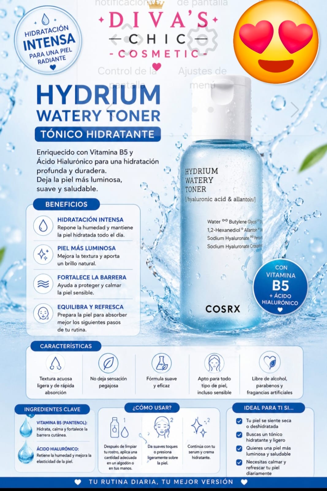 COSRX Hydrium Watery Toner. ✨💙