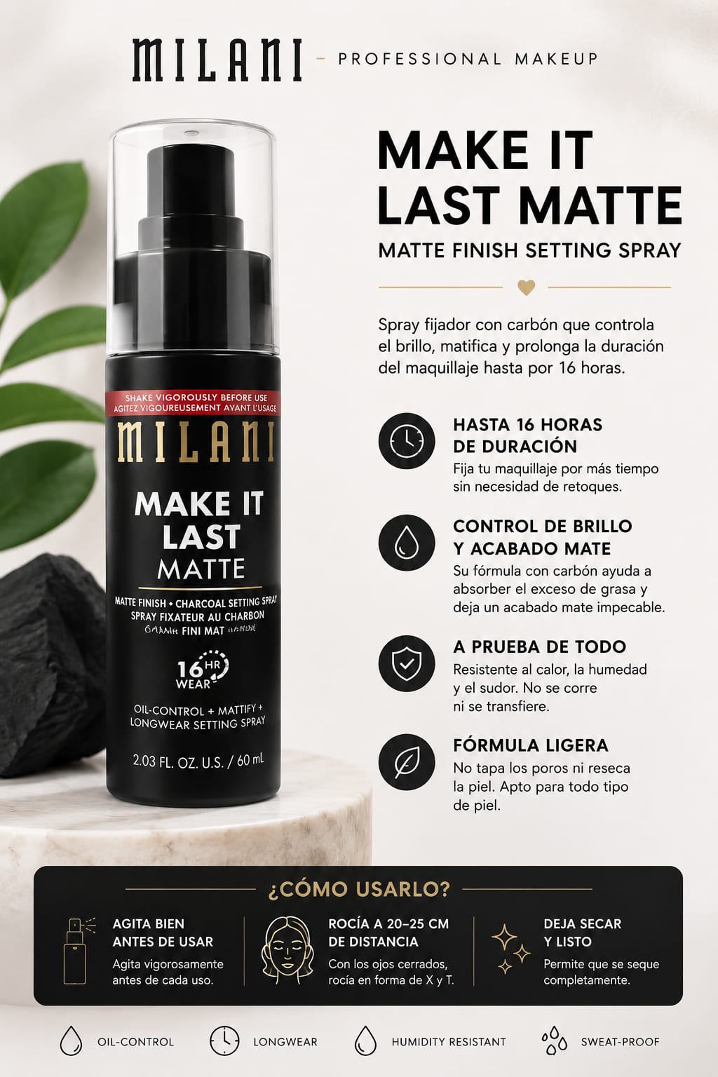 Milani Make It Last Matte Setting Spray - Fijador