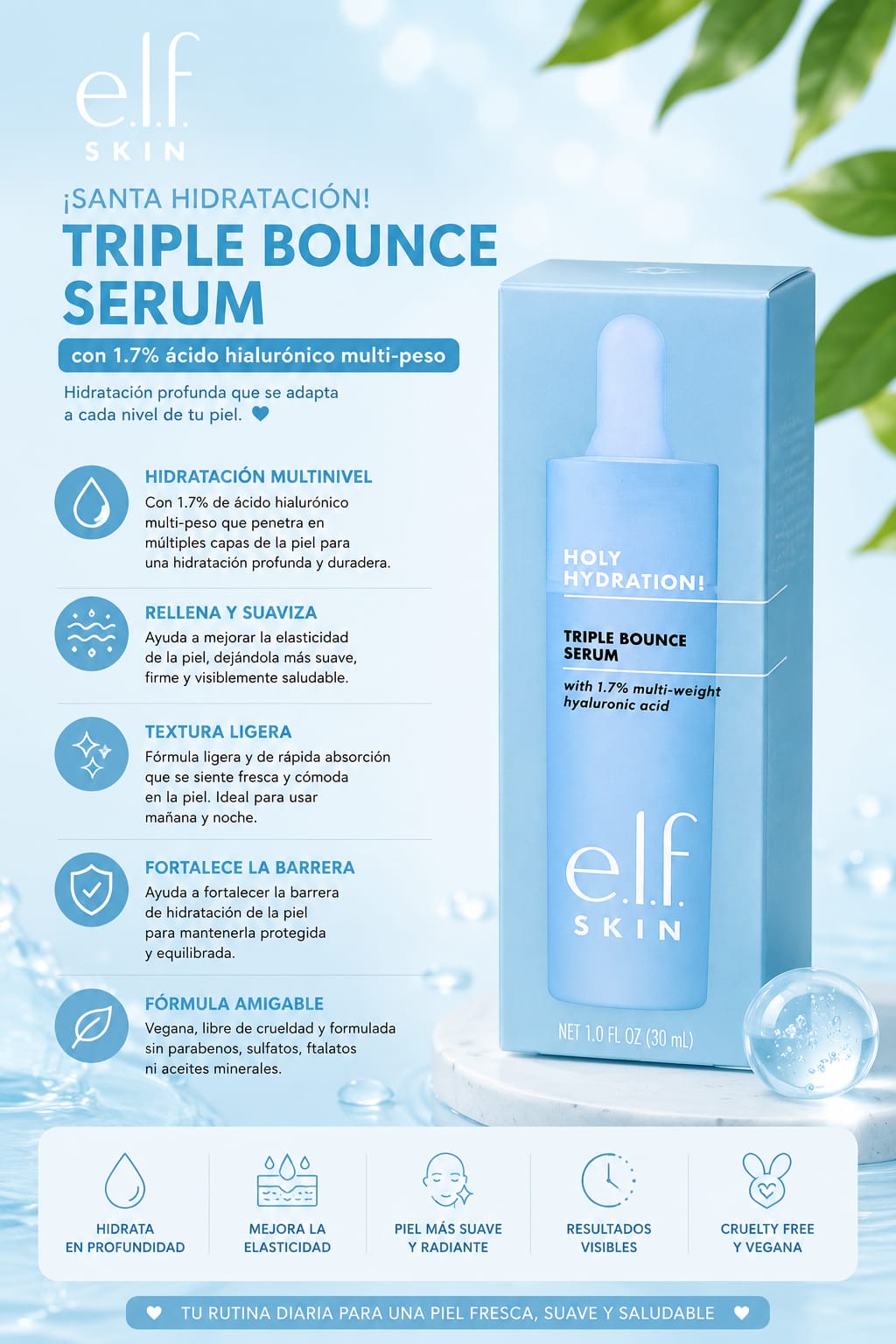 e.l.f. SKIN Holy Hydration! Triple Bounce Serum